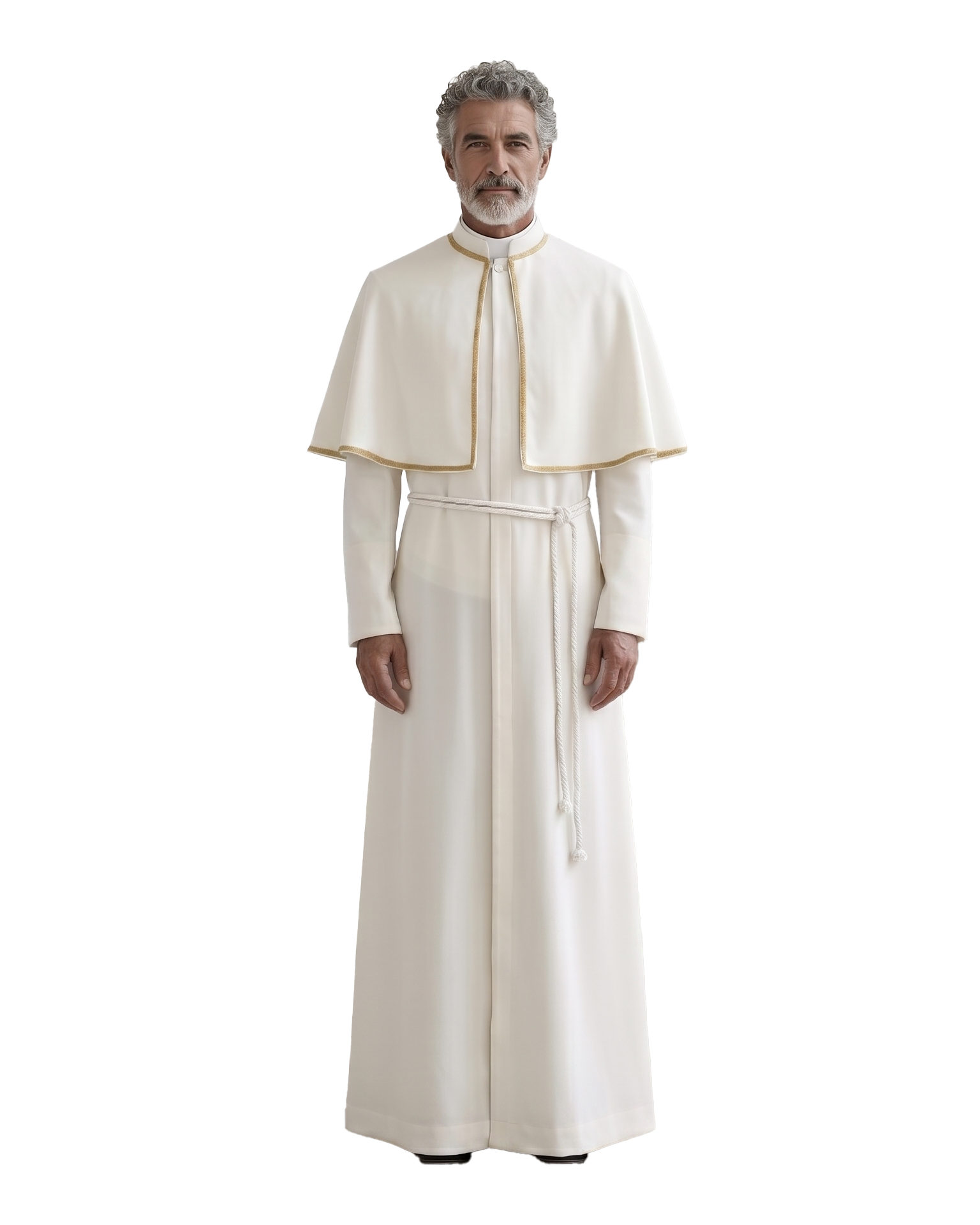 Pèlerin de face, avec cape